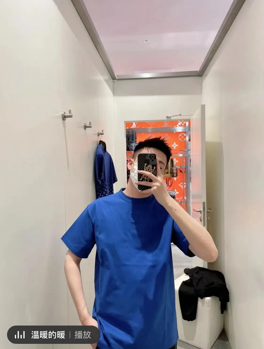 Louis Vuitton/Louis Vuitton three-dimensional embossed logo short sleeves